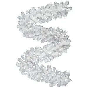 9' x 8" Artificial Christmas Garland - White