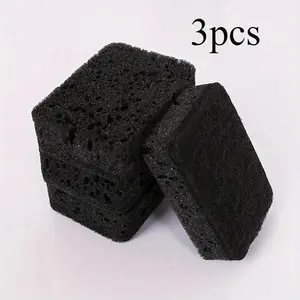3pcs Thickened wood pulp cotton dishwashing sponge cloth, scouring pad, absorbent sponge dishwashing wipe, Dish Sponges
