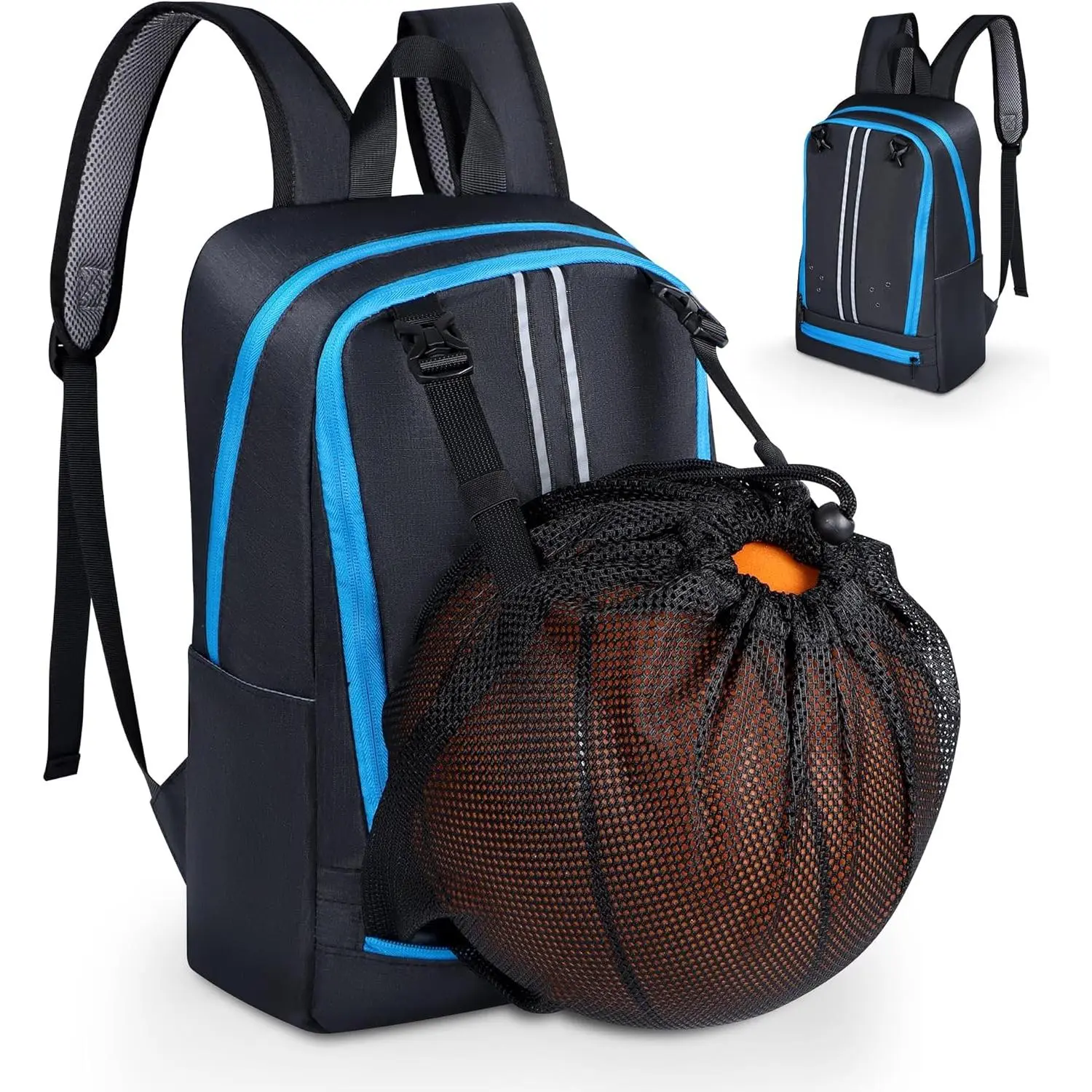 Geestock Unisex Adult Polyester Multi-Sports Backpack - with Shoes Compartment, Ball Pocket, Durable Fabric for Basketball, Soccer Training
