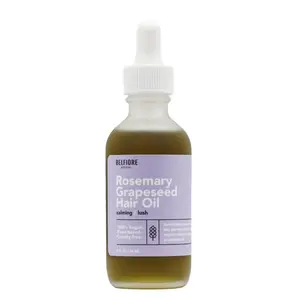 Belfiore Herbal Organic Rosemary Grapeseed Oil, 100% Natural Hair Growth, Vitamins & Essential Oils Protects Strengthens, Cruelty-Free, 2oz