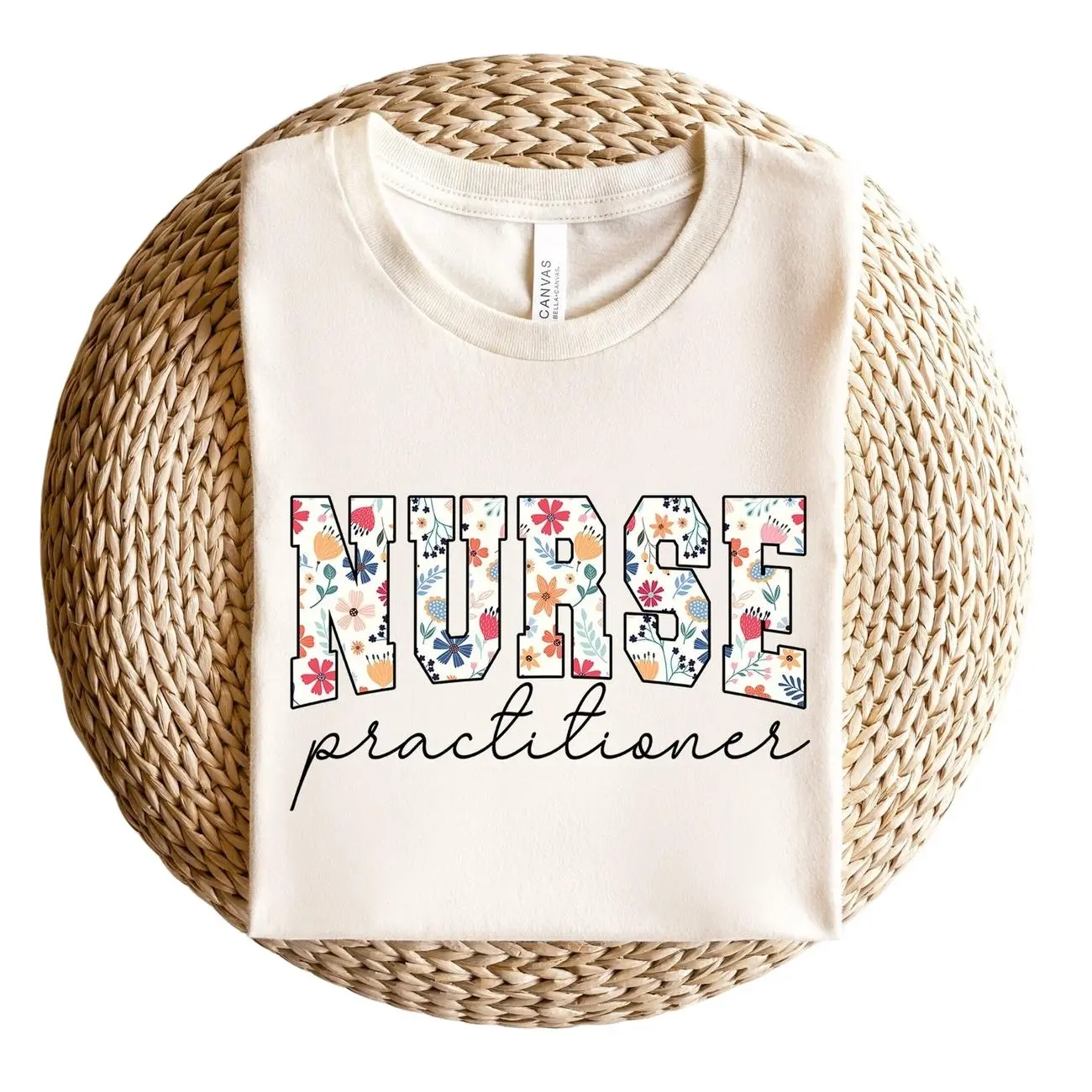 Floral NP Nurse Shirt, Floral NP Nurse T-shirt, NP Nurse Gift, Nurse Practitioner Tshirt, Lpn Nurse T shirt, Nurse Appreciation Tee