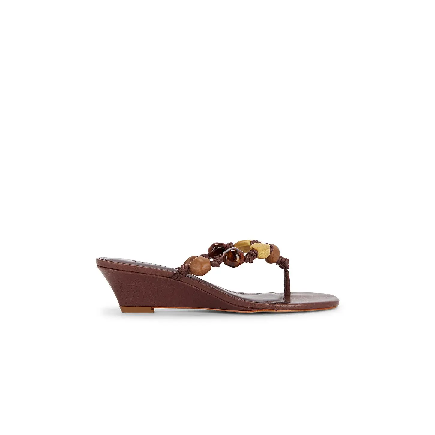 Schutz x REVOLVE Sapphire Wedge Sandal in Root Brown