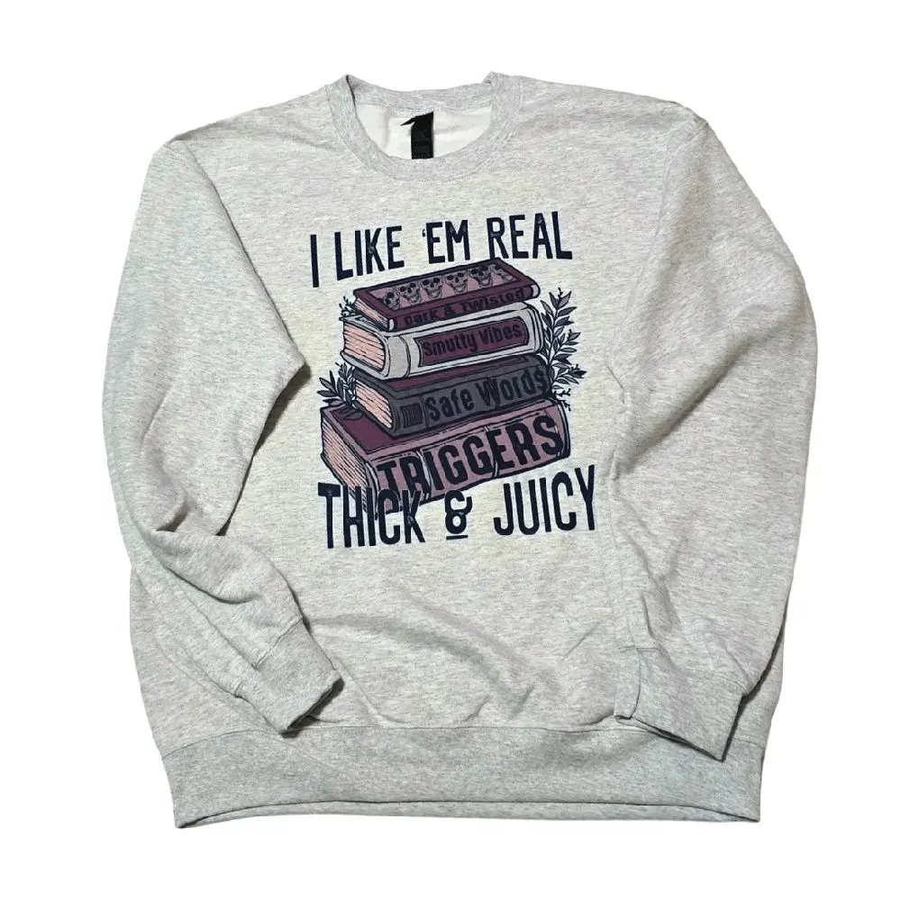 I like em real funny book graphic tee, gildan unisex fit
