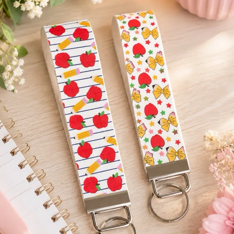 Teacher Wristlets, Compact Practical Unisex Fashion Accessory with Stylish Keychain and Split Ring
