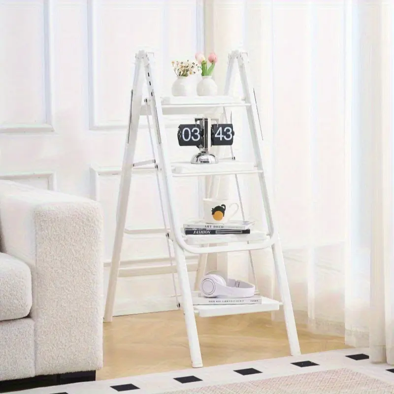 Four steps for a clothes drying rack