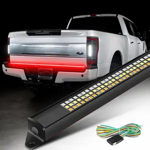 60 Inch LED Tailgate Light Bar with Aluminum Frame, Triple Row LED Tail Light Strip Running Brake Reverse & Sequential Turn Signal for Truck Pickup SUV Van Dodge Ram