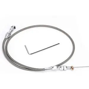 36" Stainless Braided Throttle Cable Kit Accelerator Cable For 77-07 LS1 Engine 4.8L,5.3L,5.7L,6.0L