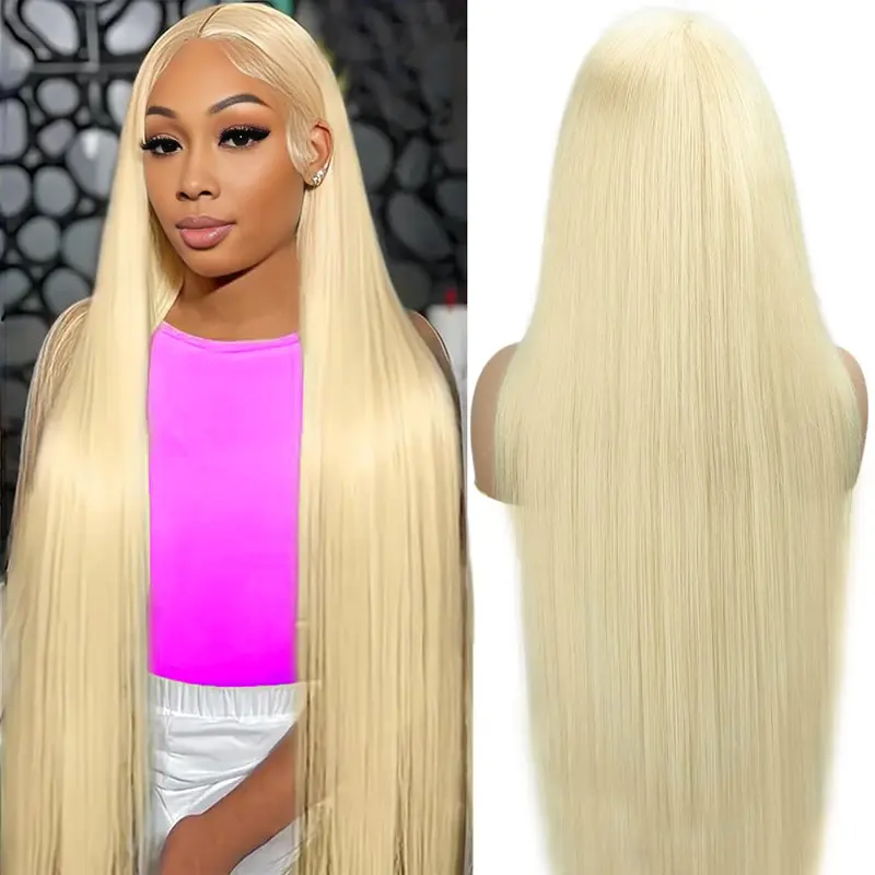【30 in Only $70】13x6 Lace Front Human Hair Wig, 613 Blonde Straight, 180% Density, Affordable Real Hair Wig for Lacefront Wigs Human Enthusiasts
