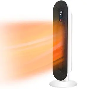 SUGIFT 1500W Digital Tower Heater Space Heater with Remote Control & Safety Protection, White
