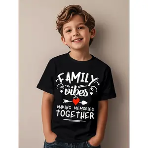 Family Vibes Making Memories 2026 Family Reunion Matching Funny Awesome Graphic Kid T-Shirt Popular Kid T Shirts Streetwear Tees Tops for Kid