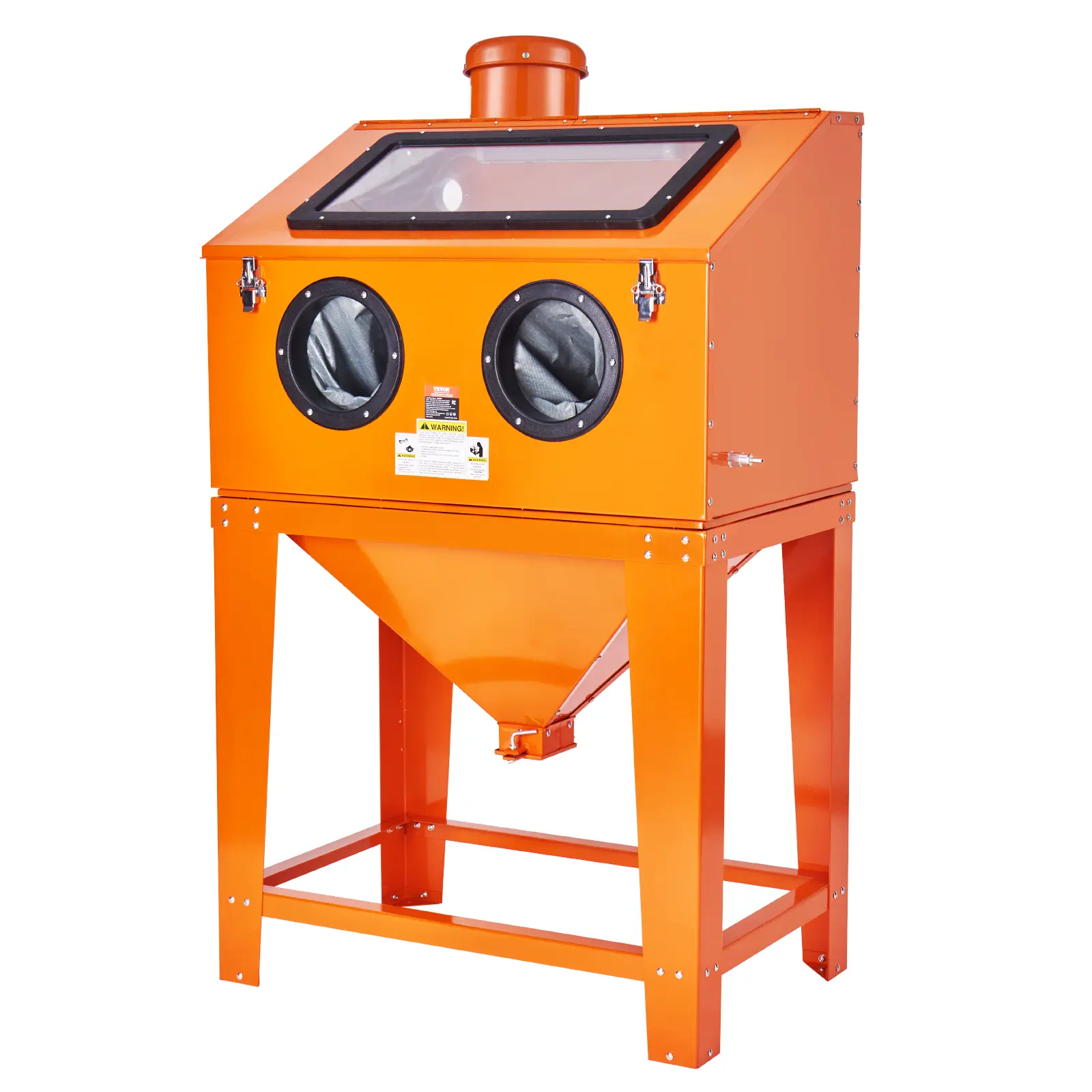 【fathersdaygift】VEVOR 90 Gallon Sandblasting Cabinet with 1.8 Gallon Dust Collection System40-120PSI Sand Blasting Cabinet with StandHeavy Duty Sand Blaster with Blasting Gun & 4 Nozzles for PaintRust Removal