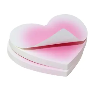 Mini  Pastel Color  Paper Sticky Notes for Annotation, Heart Shaped Self-Stick Blank Book Tabs Paper Markers Sticky Notes Pad Index Sticker for  Office Remark Planner (2, )