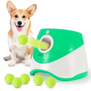 Automatic Multi-Color Ball Launcher for Pet Dogs, Outdoor Tennis Ball Throwing Machine for Training and Intelligence Development, Home Toy for Medium-Sized Dogs