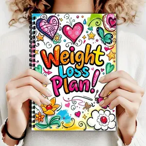 Inspirational Fitness and Weight Management Notebook for Dieters and Fitness Lovers, Personal Planning for Healthy Lifestyle Goals, Daily Planner
