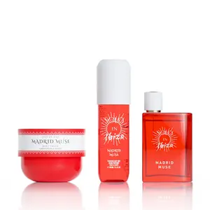 Solo En Ibiza Madrid Muse Perfume Gift Set with Pistachio Almond Scent Body Mist & Cream Vegan Cruelty Free 3 4 6 1 8 Fl Oz