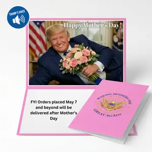 Trump Talking Mothers Day Card 5x7 Greeting Card Funny Built in Audio Message Premium Quality