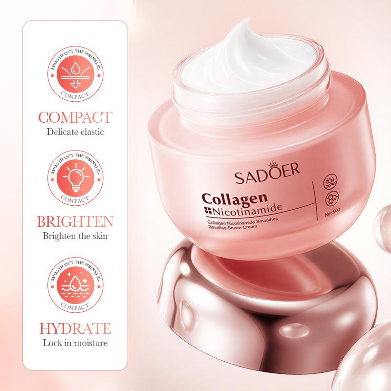 Korean Cream | Collagen & Niacinamide | Advanced Radiant & Firming Formula | Deep Hydrating K-Beauty Facial Care for Glowing Skin