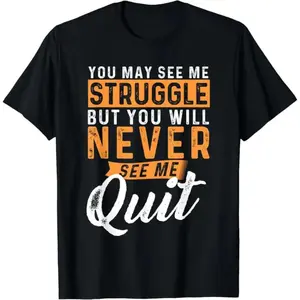 Unwavering Determination Motivational Quote Inspirational TShirt Graphic Casual Short Sleeve Tee