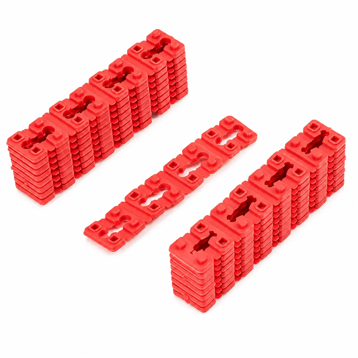 Red Plastic Electrical Connectors for DIY Home Improvement Projects - Stackable Design for Easy Assembly, Organization