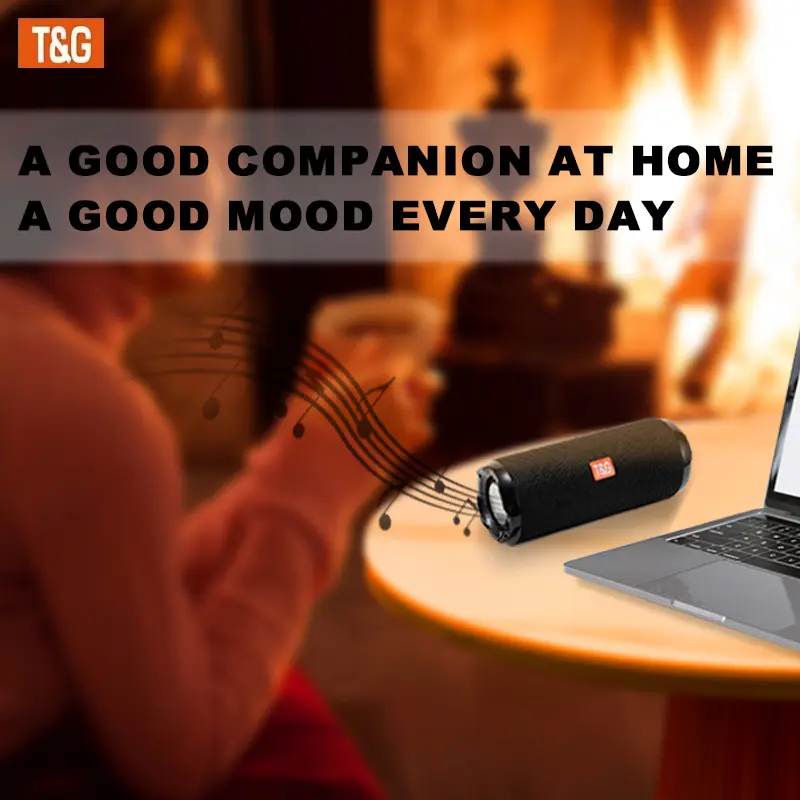 T&G TG191 Portable Wireless Speaker, Outdoor Wireless IPX4 High Quality Portable Speaker, High Volume TWS Interconnected Stereo Sound, Supports TF Card/USB/wireless Playback, Button Control, Can Connect to Mobile Phone/tablet/TV