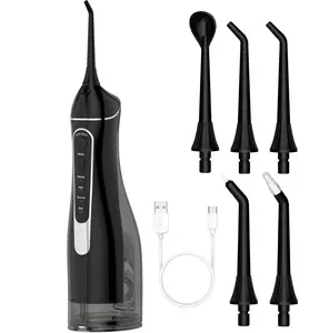 Water Dental Flossers for Teeth, 300ML Cordless Portable Electric Water Flosser, 4 Modes Oral Irrigator, Waterproof Rechargeable Water Floss for Deep Cleaning, Plaque Remover,Braces Home Travel Use