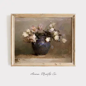 Unframed Vintage Art Print: Roses | Abbott Handerson Thayer (1890) | Museum Quality Giclee Artwork | Antique Aesthetic Home Decor