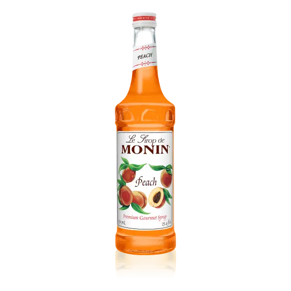 Monin Peach Syrup - Bottle (750mL) Monin Peach Syrup - Bottle (750mL)