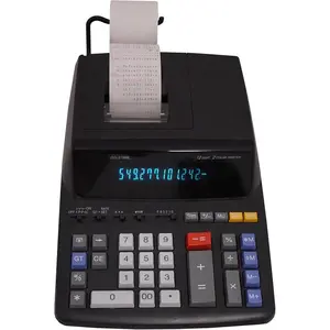 12-Digit Print Calculator Desktop Size Adding Machine,  for Everyday Use and Office, Bright, Large Easy-to-Read Numbers on Both The Display and The Two-ColorPrinted Tape (EL2196BL)