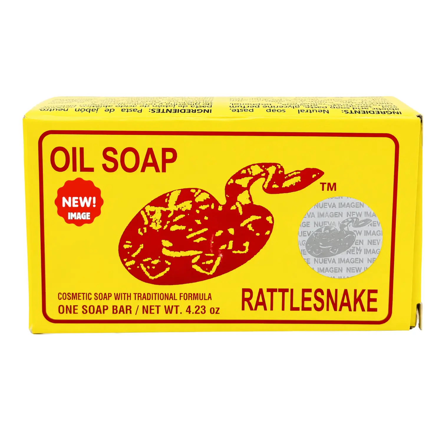 Jabon De Aceite Vibora De Cascabel Rattlesnake Oil Bar Soap (140g/4.23oz) - Glycerin, Aluminum-Free, Ammonia-Free Antibacterial Bath & Body Soap for Adults, Moisturizer for Skin Repair, Exfoliation, Acne Care, All Skin Types