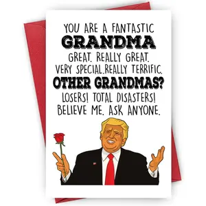 Funny Grandma Greeting Card, Humorous Quote with Cartoon Design, Perfect for Birthday Or Mother's Day, Thoughtful Gift, Great Gift for Grandma Or Special Occasions, Mothers Day Card