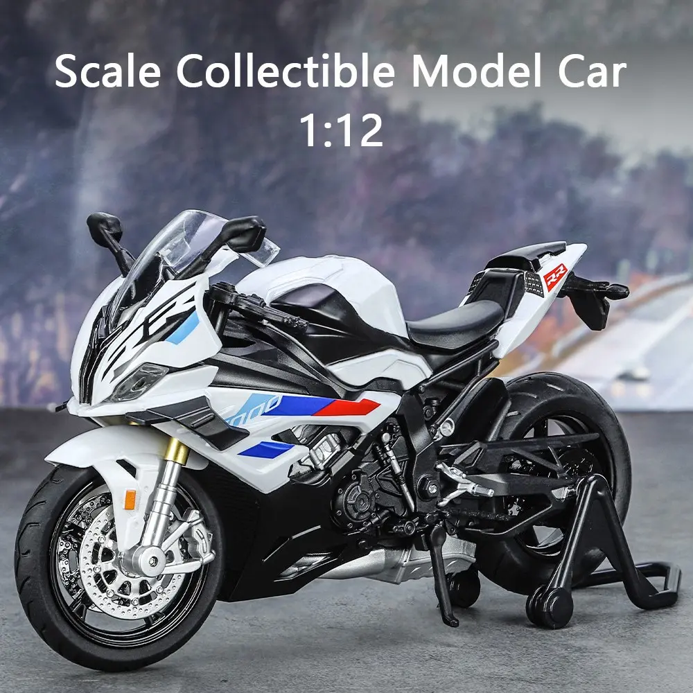 1:12 Scale Collectible Alloy Diecast Warhawk Motorcycle Model, Sound-Enhanced Smooth Ride Toy Bike, Realistic Design for Kids Play