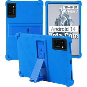 DigiLand S10 10.1-inch Tablet Protective Cover, Soft Silicone Casing with Adjustable Stand - Shockproof Kids-Friendly Tablet Accessories for Device Protection