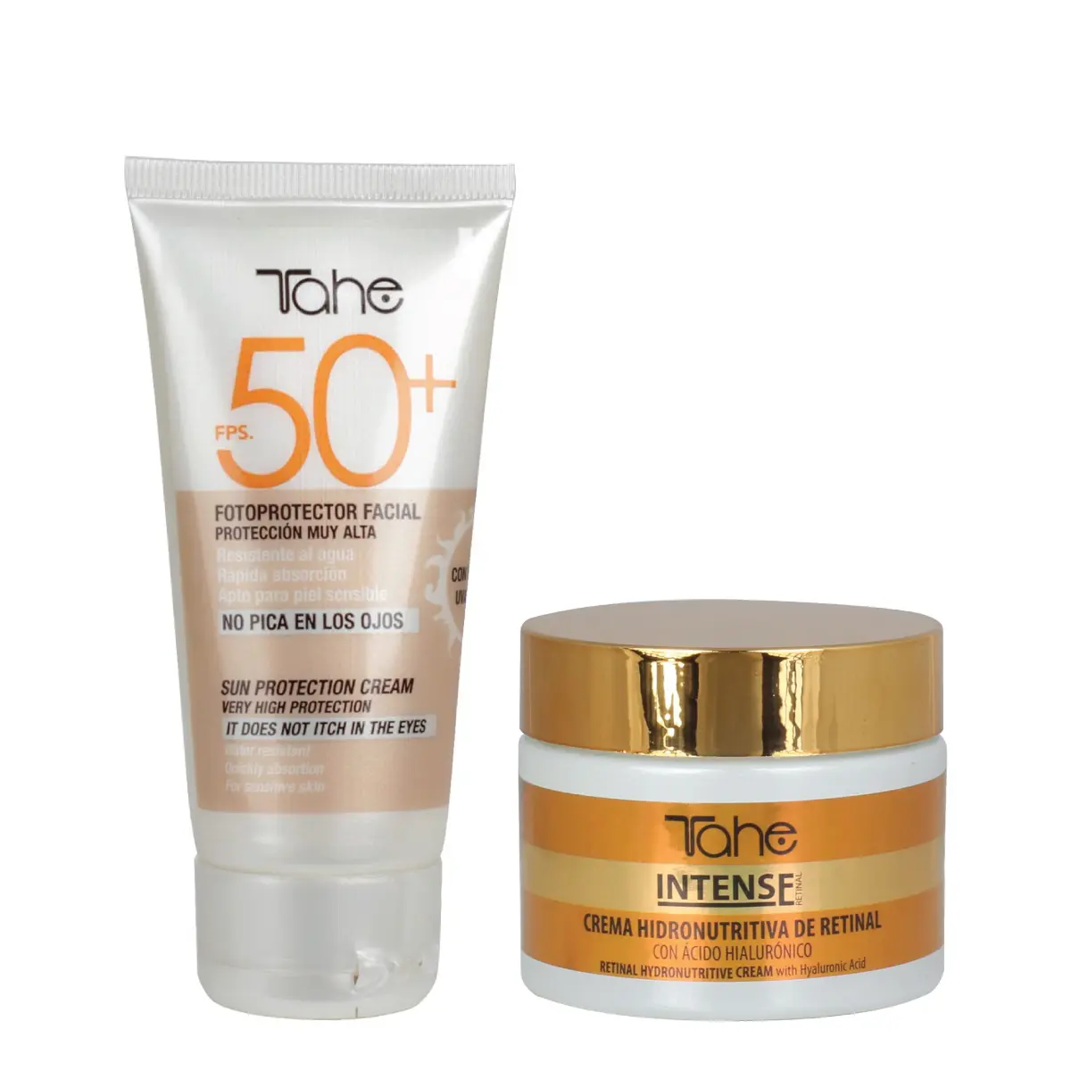 Tahe Facial Kit - Intense Retinal Hydronutritive Cream 50ml + Sunscreen Sun Cream for Water Resistant SPF 50+, 50ml
