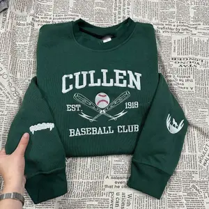 Cullen Baseball Club Embroidered Sweatshirt and Hoodie, Twilight Saga Sweatshirt, Bookish Merch
