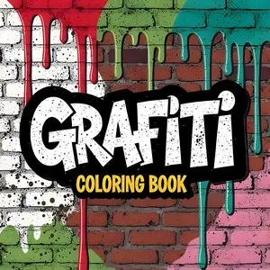 1 Pack Graffiti Coloring Book, 24 Pages Urban Street Art Theme, Stress-Relief Creative Activity For Adults & Teens, Ideal For Relaxation, Gifting & Leisure