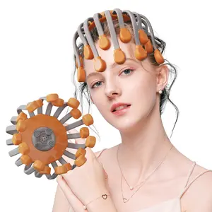 24 Claw Head Massager, Scalp Stimulator, Relieves Stress & Migraines, Silicone Relaxation Aid, Ergonomic Design, Portable & Lightweight, Ideal for Home & Travel Use