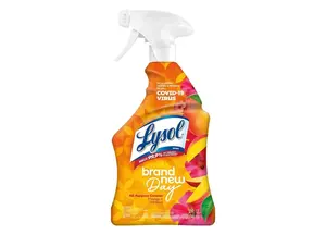 Lysol All-Purpose Cleaner, Sanitizing and Disinfecting Spray, To Clean and Deodorize, Mango & Hibiscus Scent, 32oz