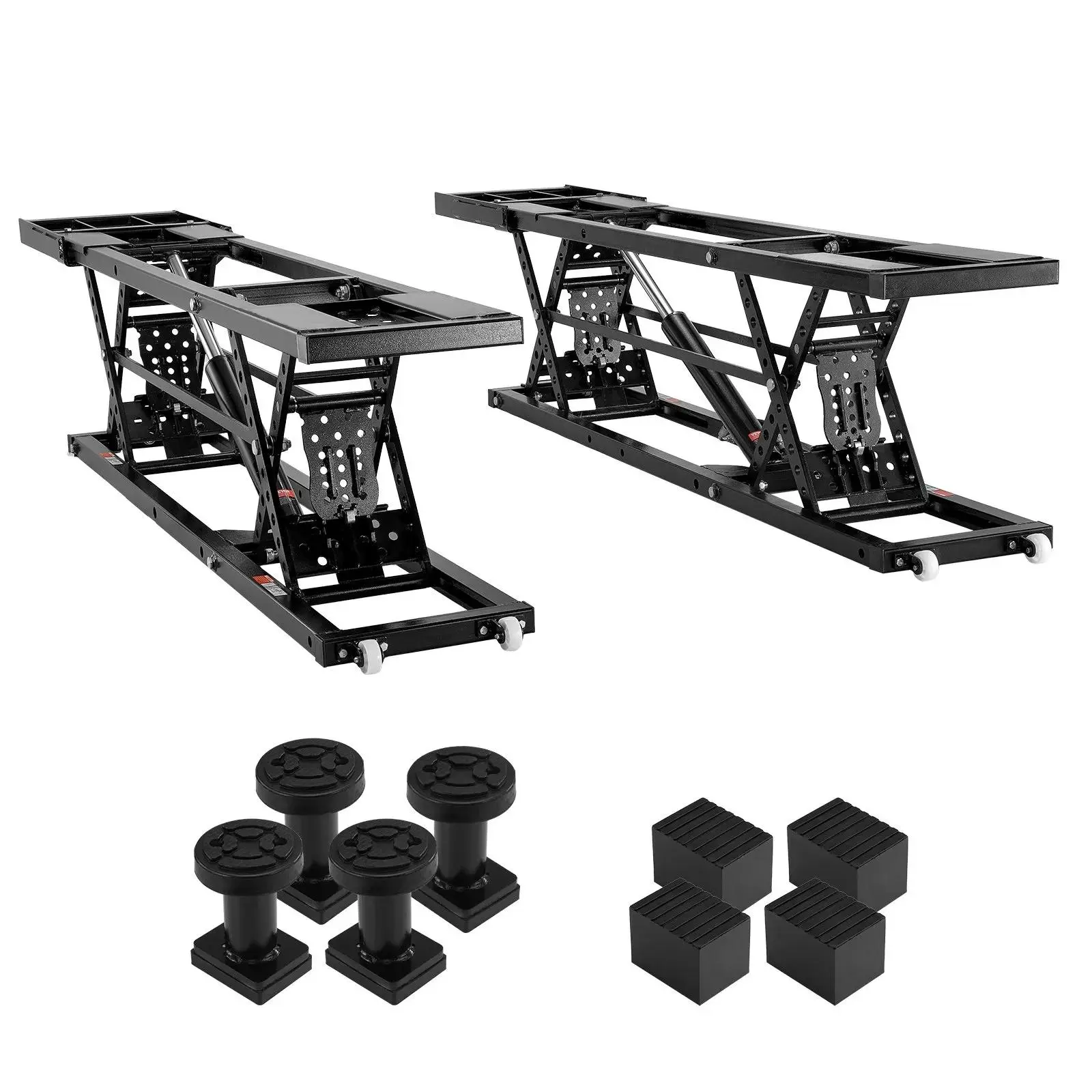 【summerfinds】VEVOR Car Lift,  , 7,000 LBS Capacity Portable Car Lift, with Extended-Length Plates, 26.8" Max. Height, Heavy-duty Carbon Steel Truck Lift with 120V Power Unit, Auto Car Jack Lifts for Home Garage Shop