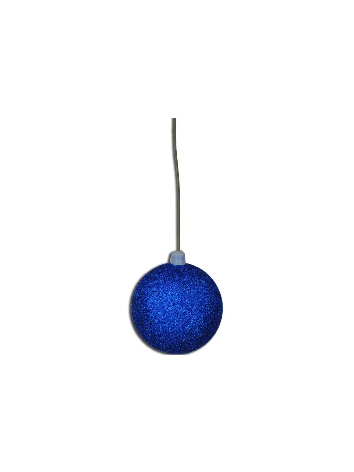 Queens of Christmas ORN-BLKG-70-BL-12PK 2.75 in. Glitter Ball Ornament with Wire, Blue - Pack of 12, Tree, Decoration