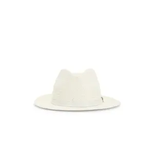 Rag & Bone Packable Straw Fedora Hat in Ivory