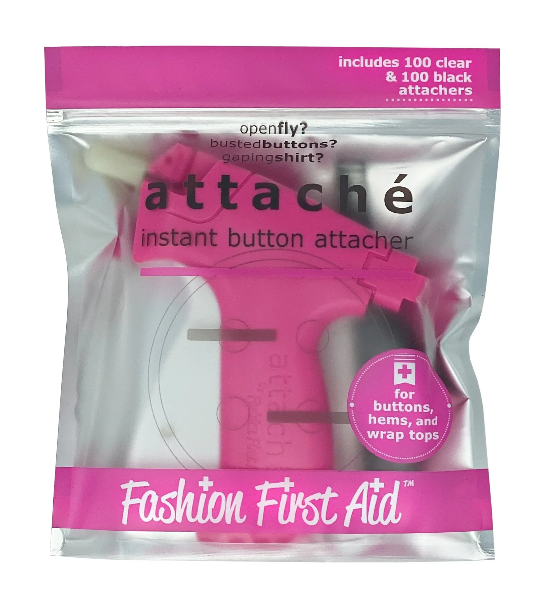 Attaché Instant Button Attacher Tool, No Sewing Handheld Stitch Machine