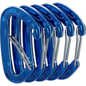 5 count Nano Carabiner Clips, 8kN 1798lbs, Small Sturdy, Reliable Time-Tested  Spring Wiregate, Mini Size 2.37inch, Choice of 5colors