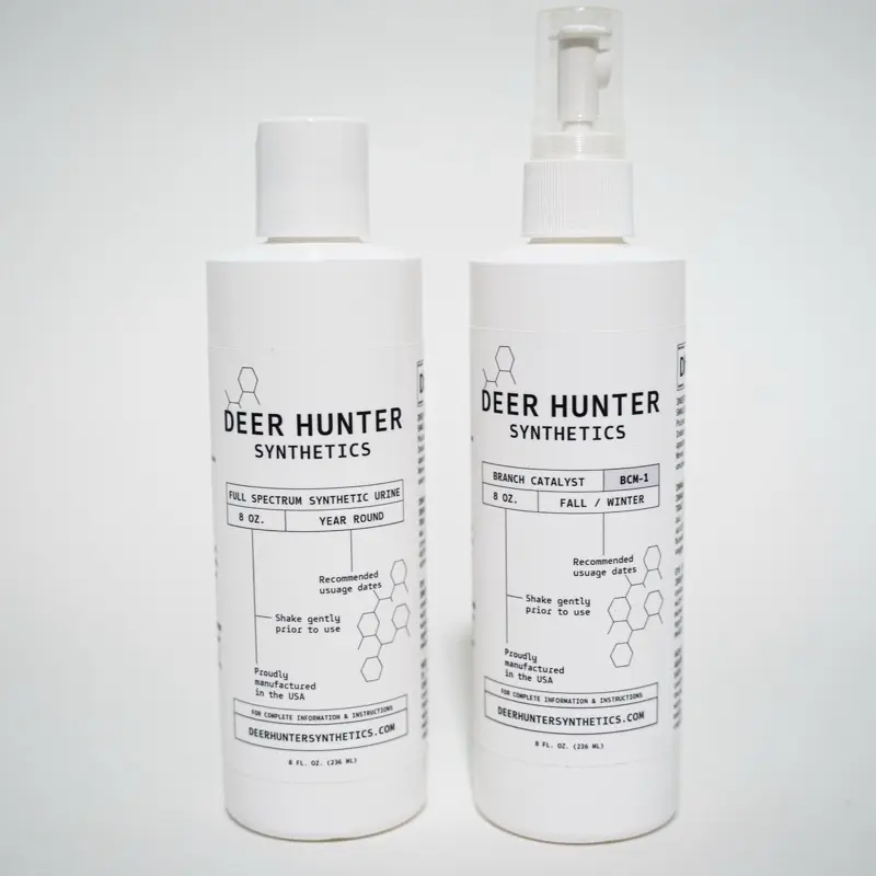Deer Hunter Synthetics Full Spectrum Scrape System BCM-1 Deer Lure & Attracant Synthetic Urine & Branch Catalyst for Mock Scrapes Late Summer Fall Blend