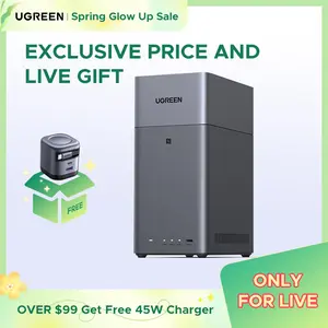 【LIVE ONLY】UGREEN NASync DH2300 2-Bay Desktop NAS, Support Capacity 60TB (Diskless), Remote Access, AI Photo Album, Beginner Friendly System, 4GB LPDDR4X RAM,1GbE, 4K HDMI, Network Attached Storage（Drives Not Included）,TikTokShopHolidayHaul