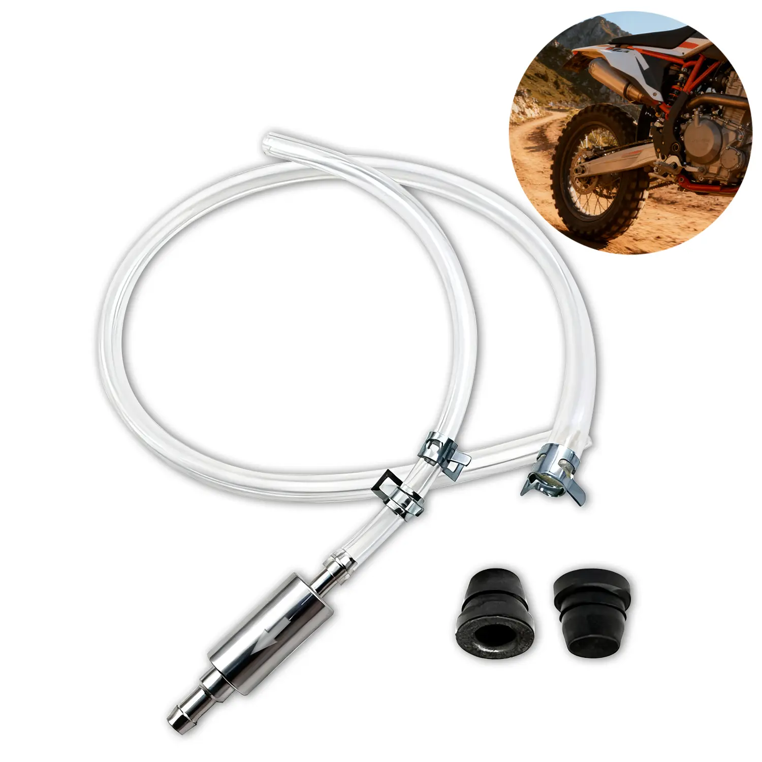 Brake Bleeder Kit, Includes 2PCS Hoses & One-Way Check Valve, Universal Brake Fluid Bleeder for Car, Motorbike & Bike #Summervibes