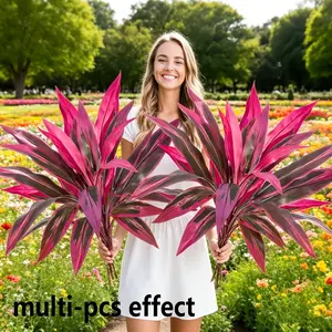 Realistic Dragon Blood Tree Plant, UV-Resistant Outdoor Decorative Plant, Large Leaves, Tropical Gardening Plant, No Maintenance Required, Perfect for Gardens, Vibrant Tropical Plants