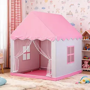 Kids' Fun Play Tent, Pretend Play & Princess Fairy Tale Castle Tent | Unisex Secret Space | Portable Indoor & Outdoor Playhouse | Party Decor & Holiday Gift (Birthday/Christmas/Thanksgiving/Halloween) | No Accessories | Portable Play Area