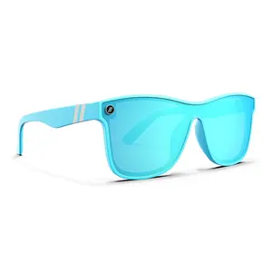 Blenders Eyewear Millenia DX Blue Phoenix II Sunglasses Polarized PureBlend Blue Mirror Lenses UV400 Protection Scratch Resistant Matte Blue Frame Unisex Style