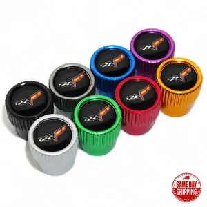 4pcs Gearwheel Style Universal Fit Chevrolet C6 Car Wheels Tire Air Valve Caps Stem Dust Cover 8 Colors