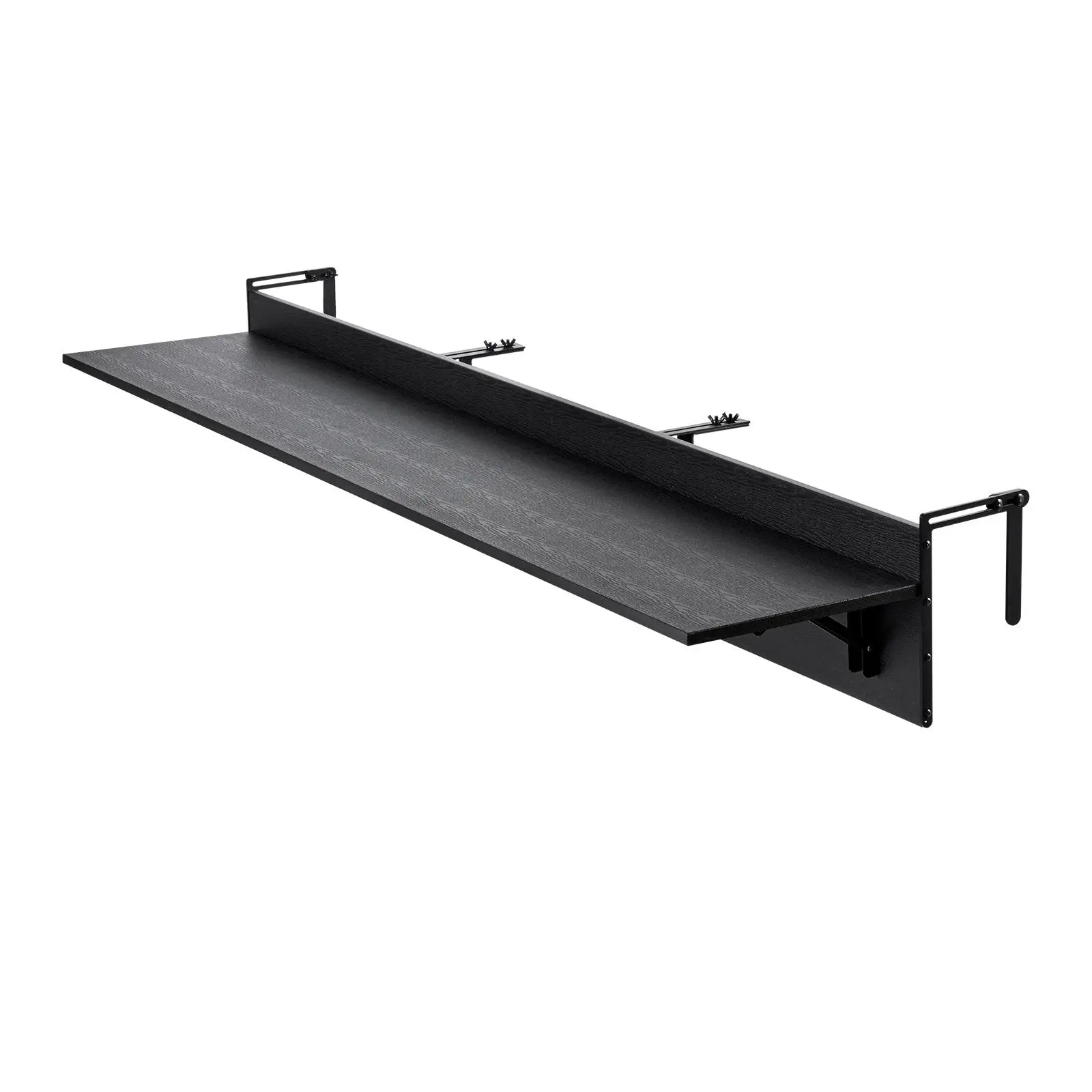 VEVOR Balcony Hanging Table,  12 x 59 in Folding Balcony Railing Table, Outdoor Balcony Bar Table for Railings, 50 lbs Loading, Fit Railing from 1" to 5.9", Serving Table for Patio & Deck